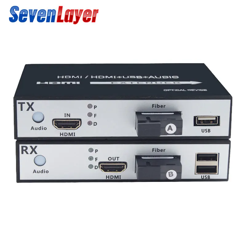 with KVM(USB) Hdmi в волоконно-оптический конвертер 1080P HDMI волоконно-оптический видео удлинитель KVM(HDMI+ USB) к оптической мыши и клавиатуре сжатого - Цвет: with KVM(USB)