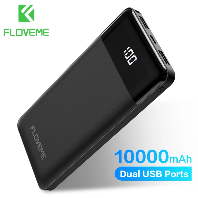 

NEW ER FLOVEME Power Bank 10000mAh For iPhone 12 USB PoverBank External Battery Charger For Xiaomi Portable Charging PowerBank