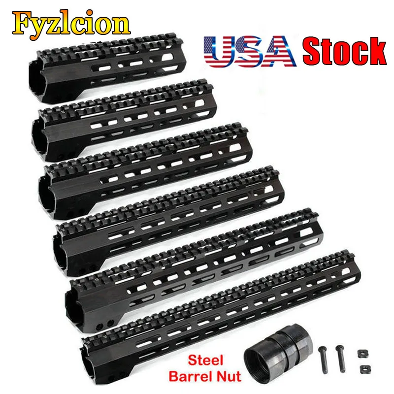 Тактический прицел крепление " 9" 1" 12" 13," 15" 1" дюймов AR15 поплавковая M-LOK Keymod Handguard для охотничьей тропы w стальная гайка