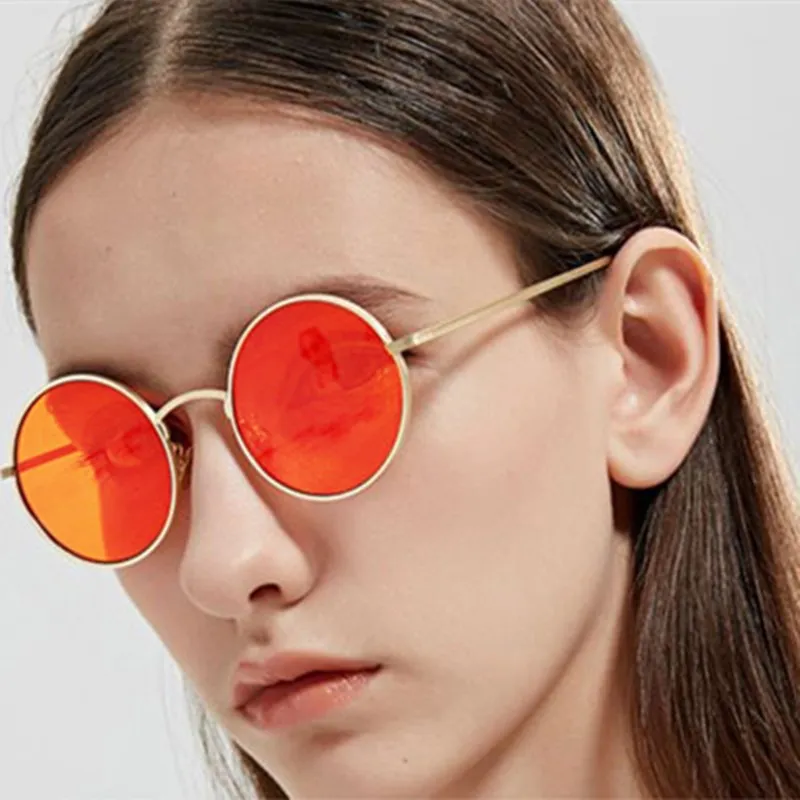 

Classic Round Sunglasses Metal Vintage Anti-reflective Mirror Glasses Women Fashion Brands Design Sunglasses Men Uv400