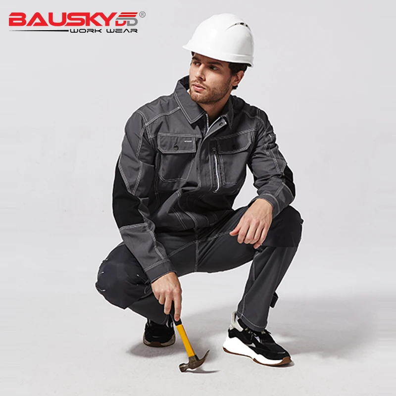 Мужские рабочие брюки Bauskydd B129 с несколькими карманами и для защиты колен (осень) |
