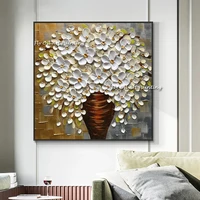 best abstract canvas painting handmade palette knife flowers oil painting modern decor piece unframed floral pictures wall art