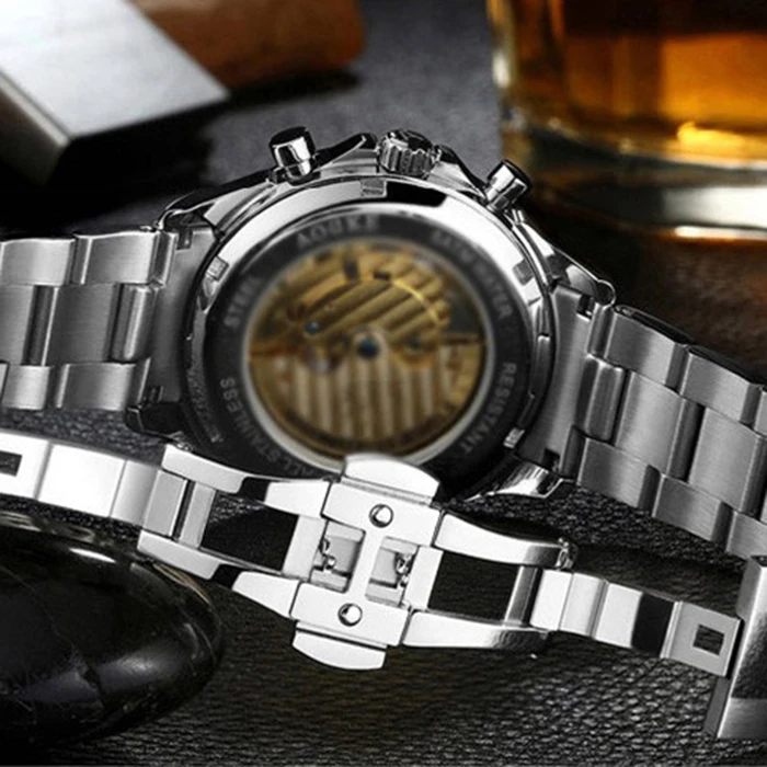 Часы наручные AOUKE Мужские автоматические Роскошные водонепроницаемые