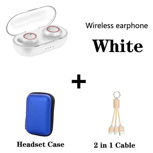 Bluetooth 5.0 Earphones For Huawei Honor 20 10 10i 20i 10 9 Lite 8C 8X Play v10 v20 6c 6x lite 8x max Wireless Earbud Earpieces - Цвет: add blue bag cable