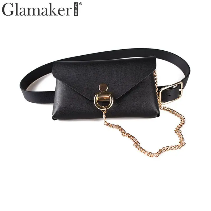 Glamaker винтажный снэк-принт пояс с сумкой из искусственной кожи Женский широкий ремень для платья сексуальный черный цепочка широкий пояс уличная - Цвет: 1