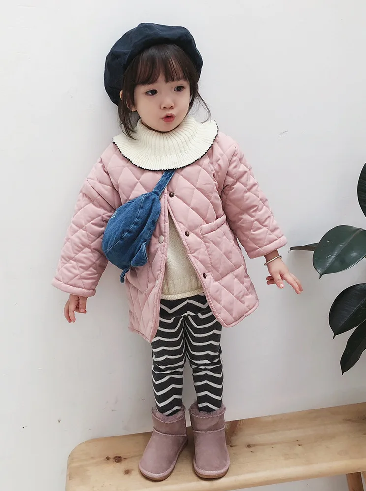 Одежда с хлопковой подкладкой для девочек очень мягкое бархатное плотное пальто