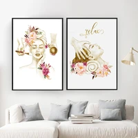 beauty salon medical spa posters facial massage treatments art canvas painting modern wall pictures living room home decor