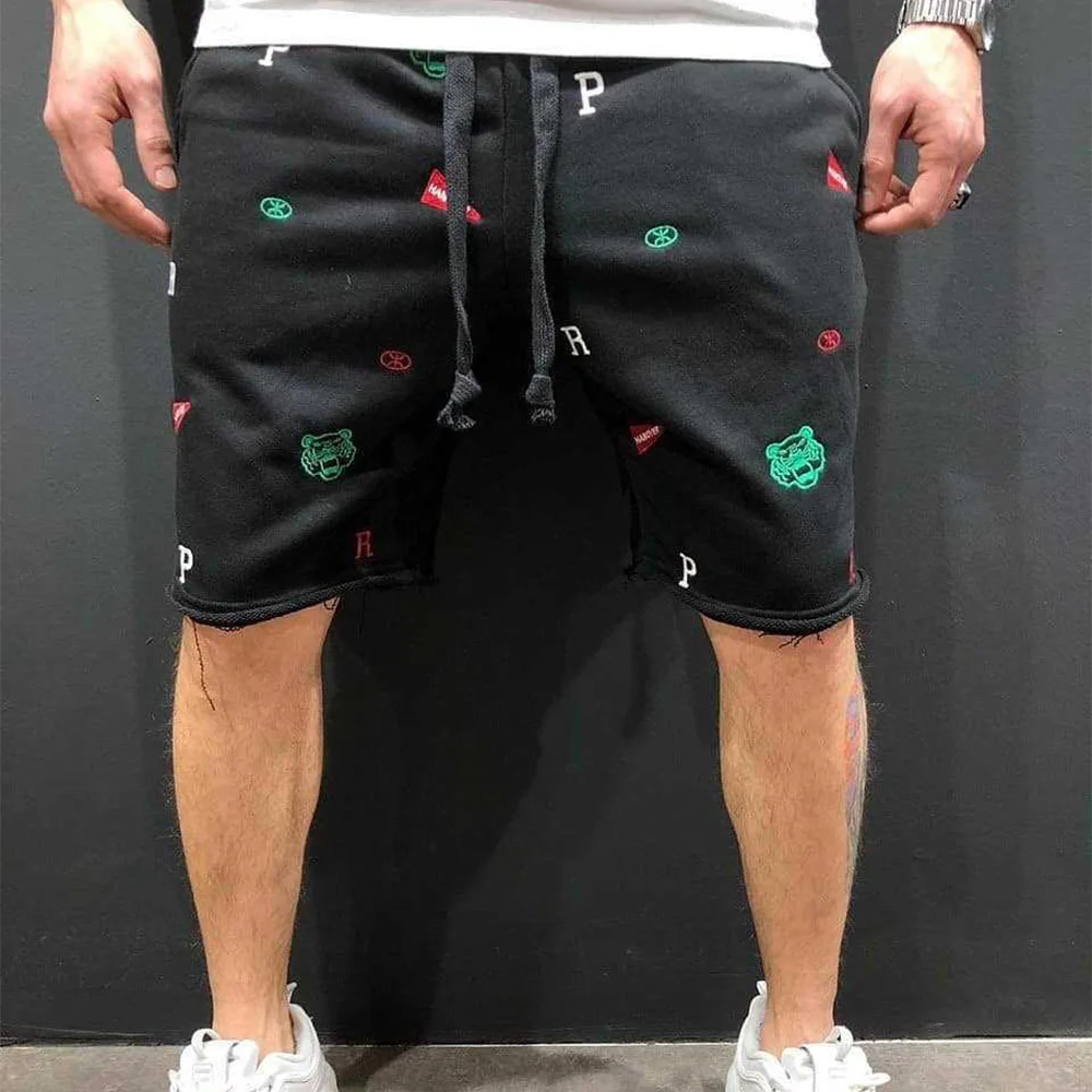 Спортивные шорты с вышивкой модная повседневная Летняя уличная одежда