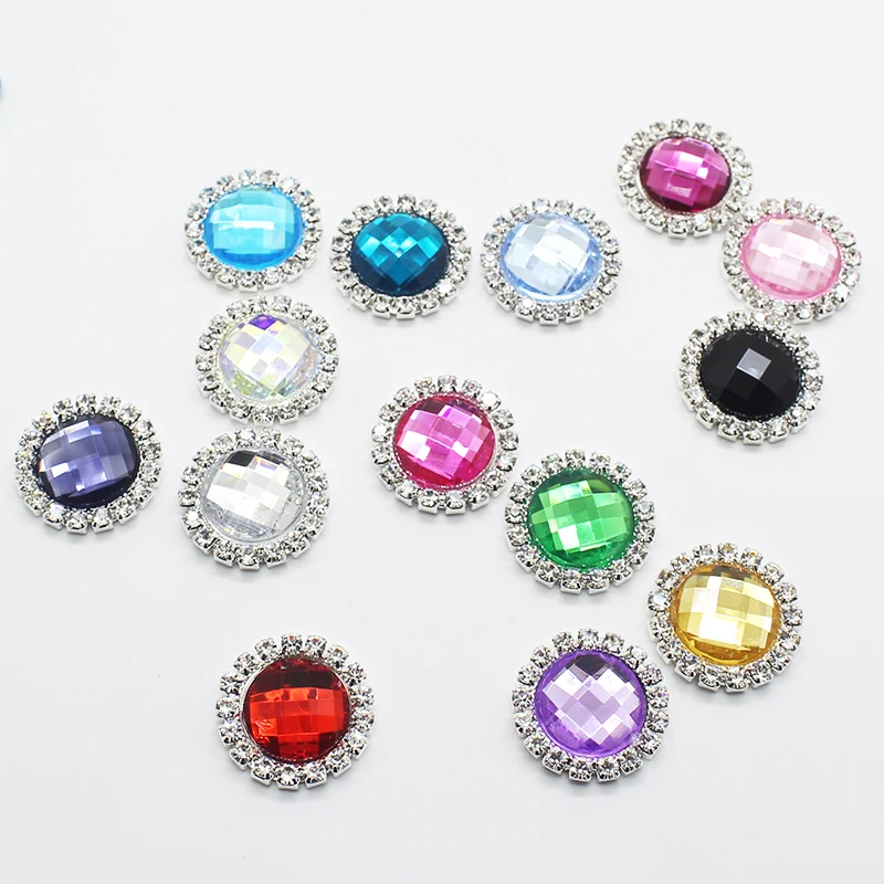 10 шт./лот 20 мм акриловые стразы камень для изготовления ювелирных изделий свадьбы