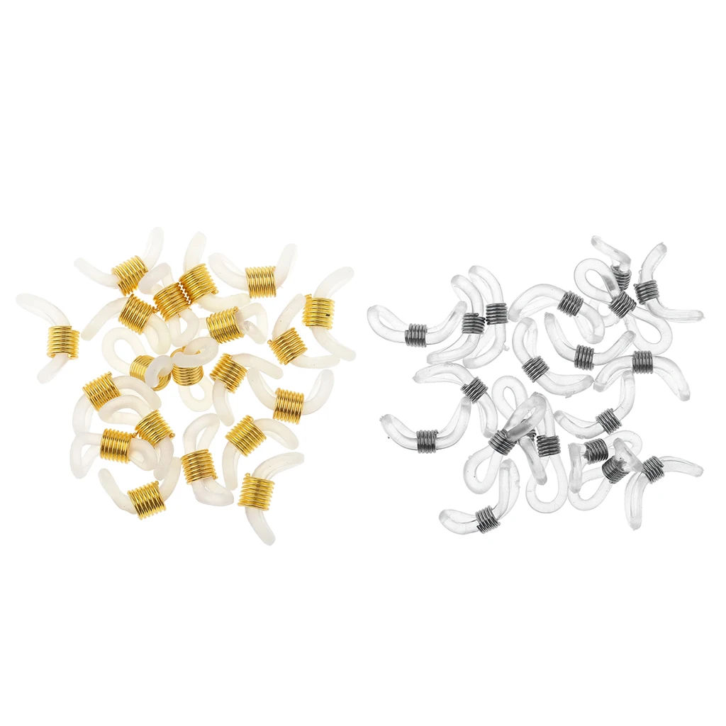 

20Pcs DIY Eyeglass Spectacle Strap Loop Chain End Rubber 20 x 5 mm