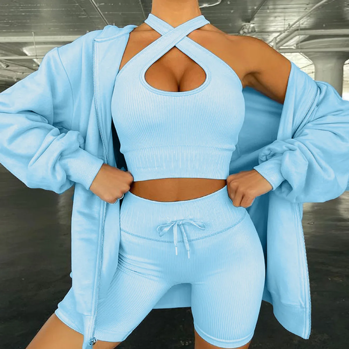 

2 Piece Set Seamless Workout Clothes for Women Sports Bra and Shorts Set Sports Wear for Women Gym Clothing Athletic Yoga Set