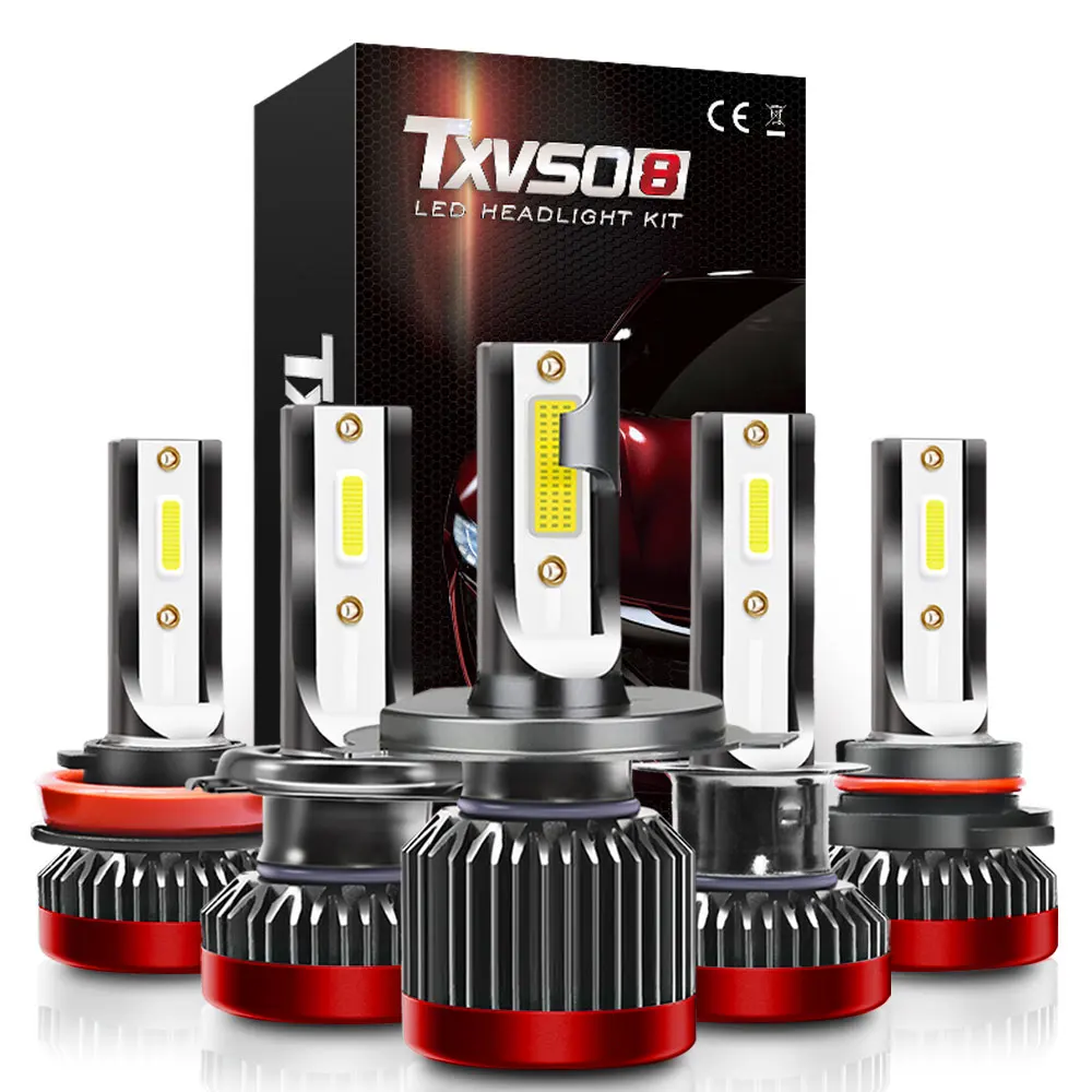 

TXVSO8 H7 Mini Led Lamp 8000LM 6000K H1 9005 Hb3 9006 Hb4 H8 H9 H11 Auto Headlamp H4 Headlight Bulb For Car Bombillas Led Coche