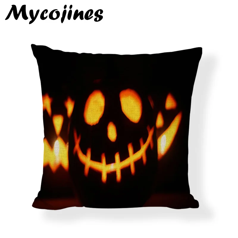 Чехол Подушка с изображением тыквы на Хэллоуин|Наволочки| |