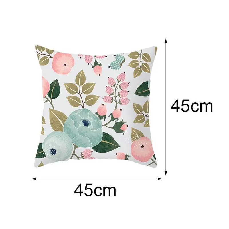 

Flora Pattern Throw Pillow Case Vintage Watercolor Flora Bird Cushion Covers for Home Sofa Chair Decorative Pillowcases