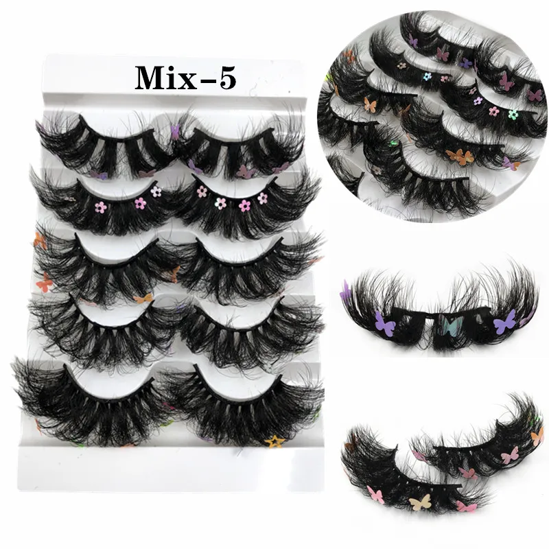 5 пар блестящих алмазных ресниц в форме бабочки накладные ресницы для вечерние