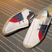 hemp bag mens shoes casual mens espadrilles mens breathable canvas shoes mens chinese fashion sewing casual shoes