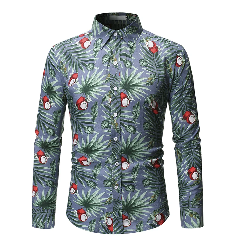 

Мужская рубашка с модным принтом для мужчин рубашка новая лучшая мужская нагрудные рубашка с длинным рукавом мужская деловая Повседневная ...