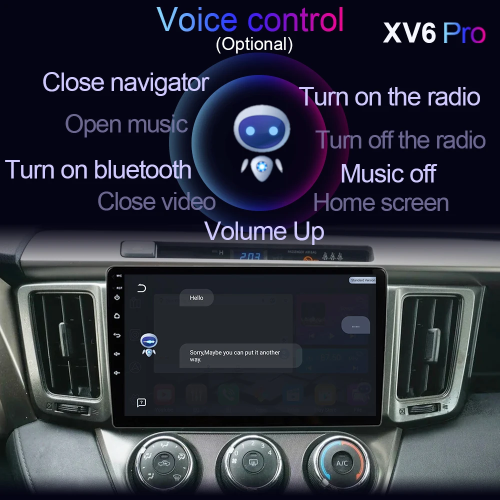 Автомобильный мультимедийный плеер XIMA XV6 Pro Android 10 2 din радио Carplay для Toyota RAV4 RAV 4