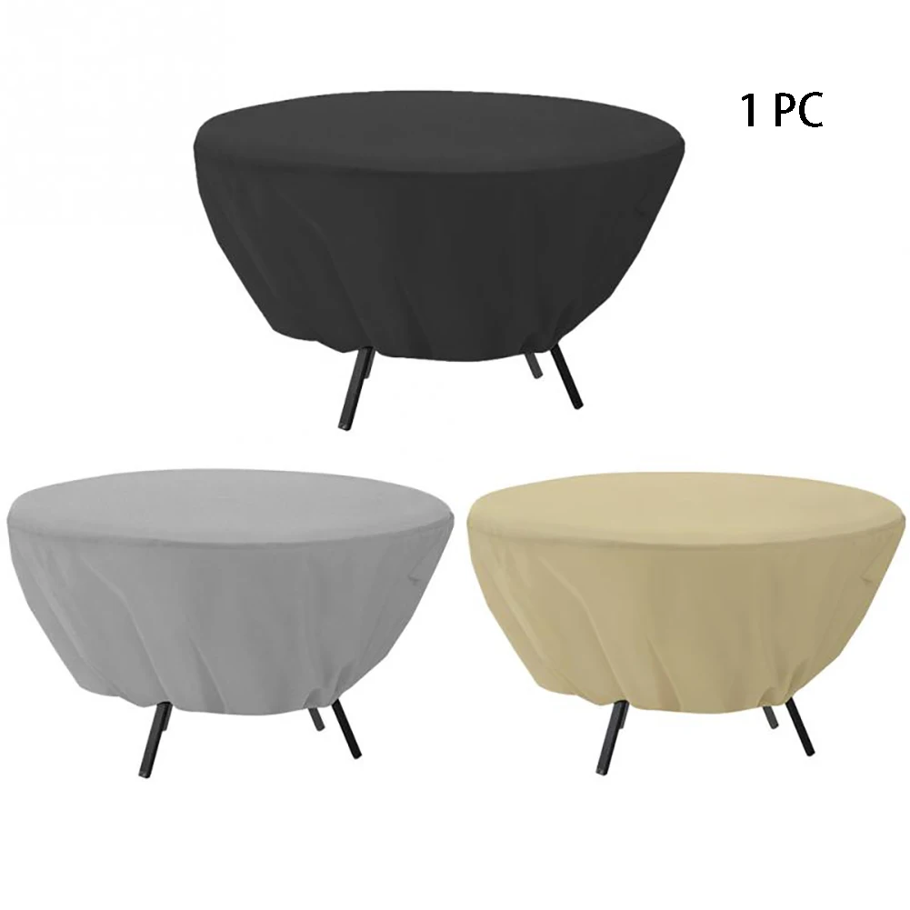 Круглый стол твердый Открытый водонепроницаемый пылезащитный чехол скатерть