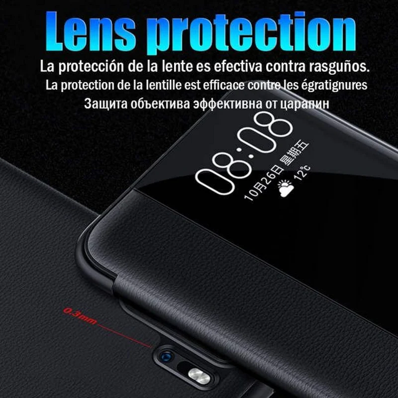 Case For Samsung Galaxy Note 20 Ultra A21S Case Smart Flip Window View PU Leahter Cover For Samsung Galaxy S22 S20 Plus A32 A52