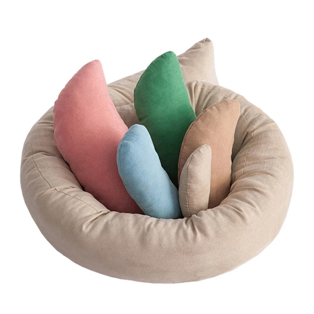 

6 PCS/Set Baby Photo Shoot Wheat Donut Posing Props Baby Pillows Ring Newborn Photography Props Basket Filler Fotografia