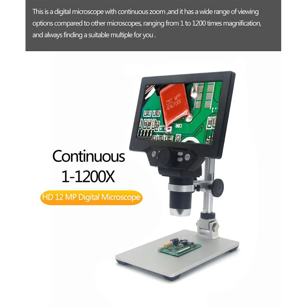 mustool 1200x digital microscope electronic video microscope 7inch hd lcd 12mp soldering microscope phone repair magnifier free global shipping