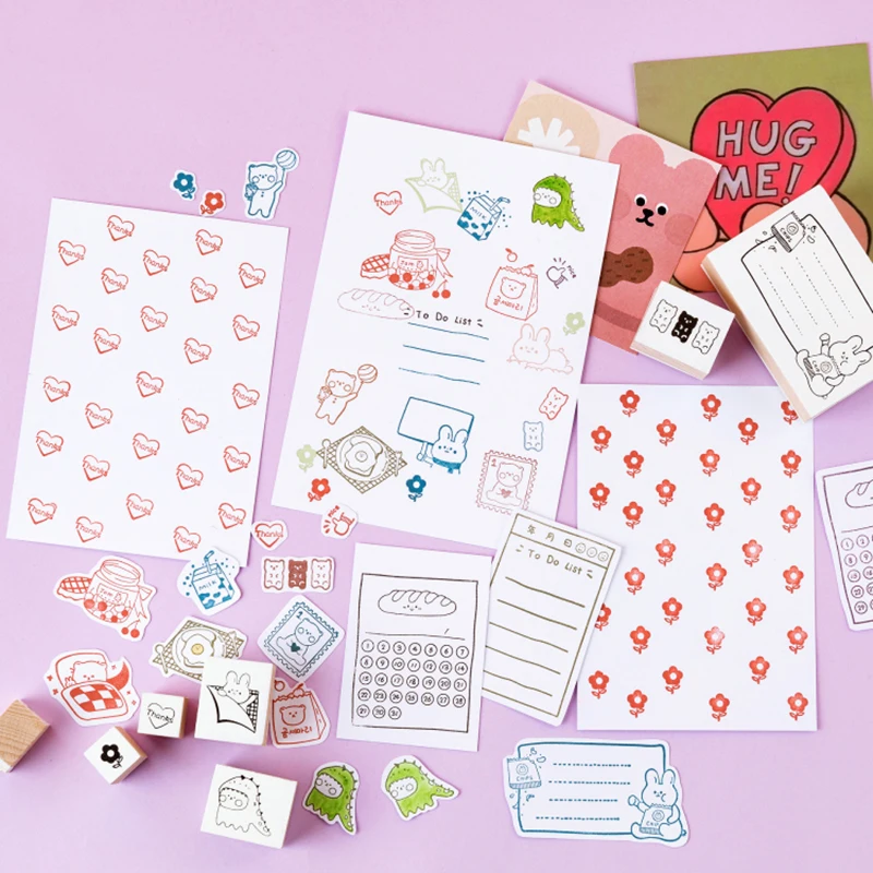 Милые животные список еды декоративный штамп фотобумага для скрапбукинга