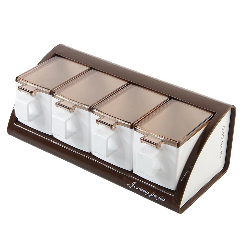 Практичная настенная пластиковая Бытовая кухонная коробка для приправ с