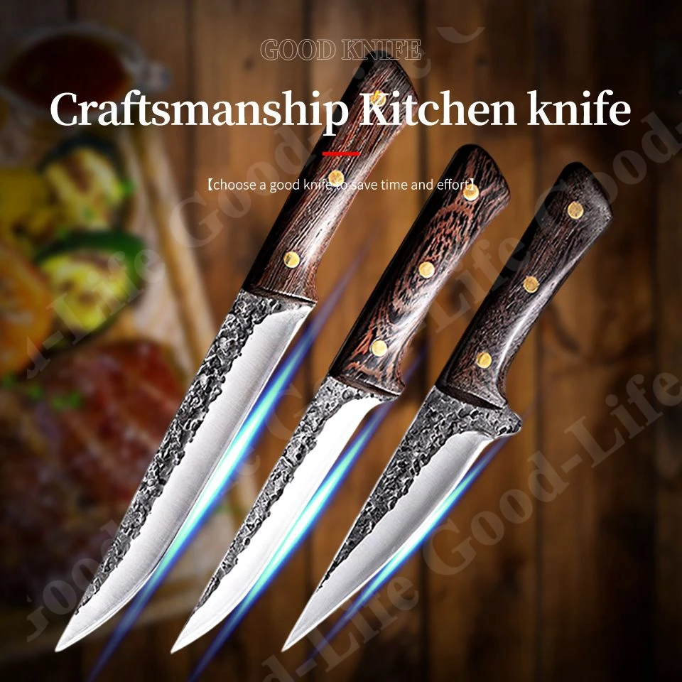 

Stainless Steel kitchen knife hand forged Boning Knives Butcher Cleaver Chef Knives for Meat Bone Fruit Fish Vegetable