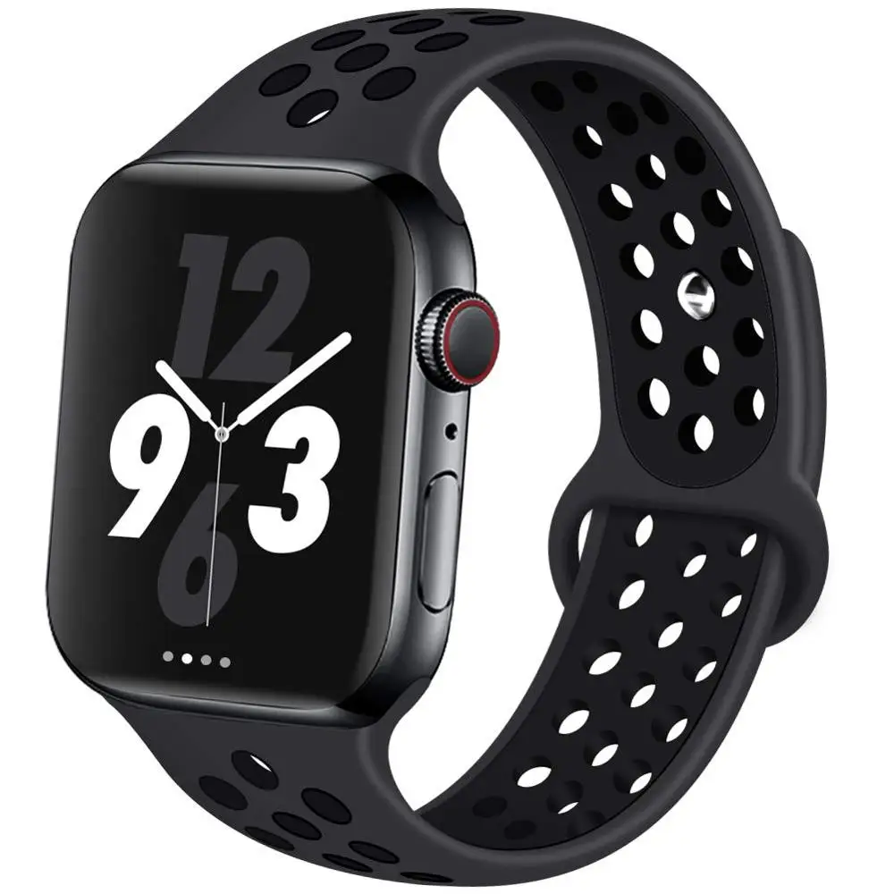 9 Ремешок для наручных часов Apple Watch 4 3/2/1 30 color38MM 40 мм Силиконовые из дышащего материала для наручных часов iWatch, сменный ремешок Спортивная петля серии 4 42 мм 44 мм - Цвет ремешка: 9