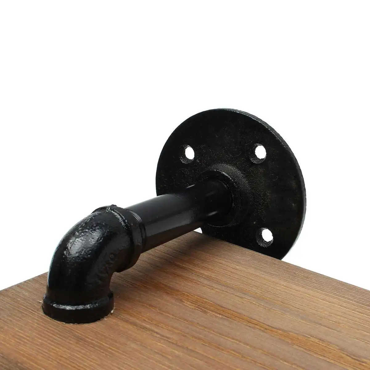 

3 Tiers Industrial Wall Mount Iron Pipe Shelf Bracket Retro Rustic Urban Wooden Shelving Storage