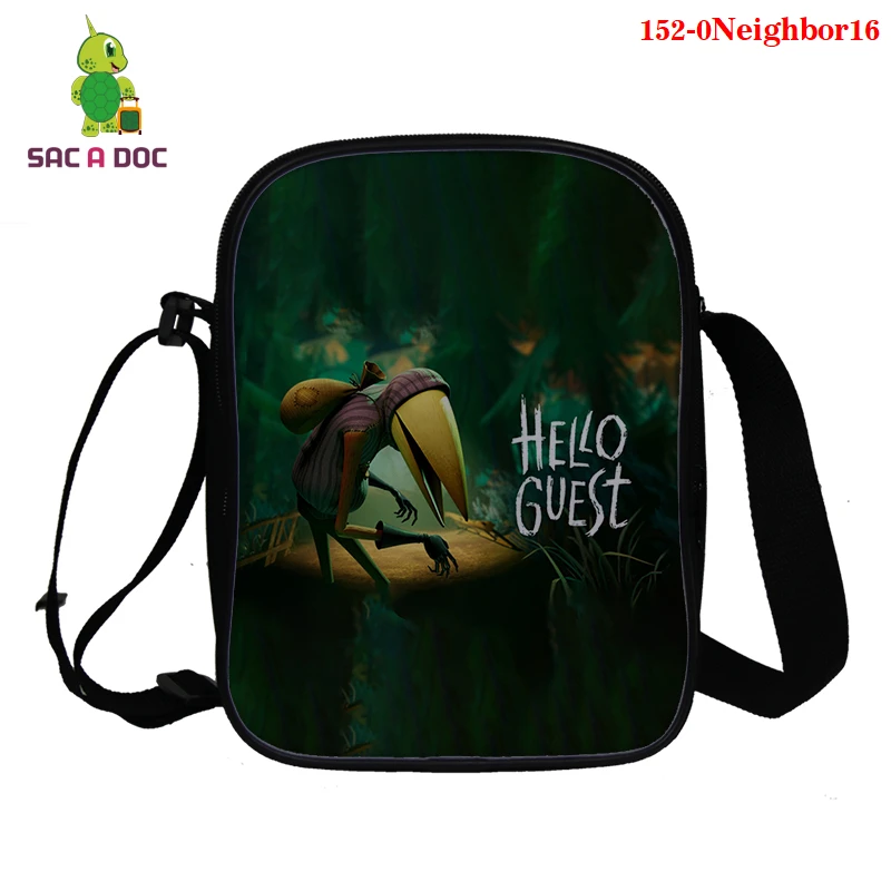 

Fashion Trend Men Bag 2021 New 3d Print Hello Neighbor Shoulder Bag Cute Student Messenger Bag Hello Neighbor Zipper Handbag Bag