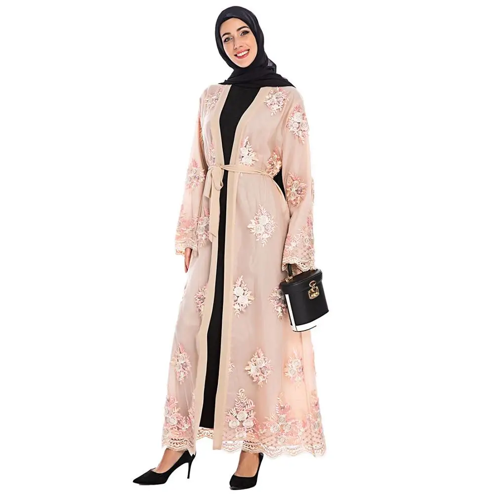 Новое поступление элегантное женское кимоно для Рамадана Abaya Robe Femme Дубай