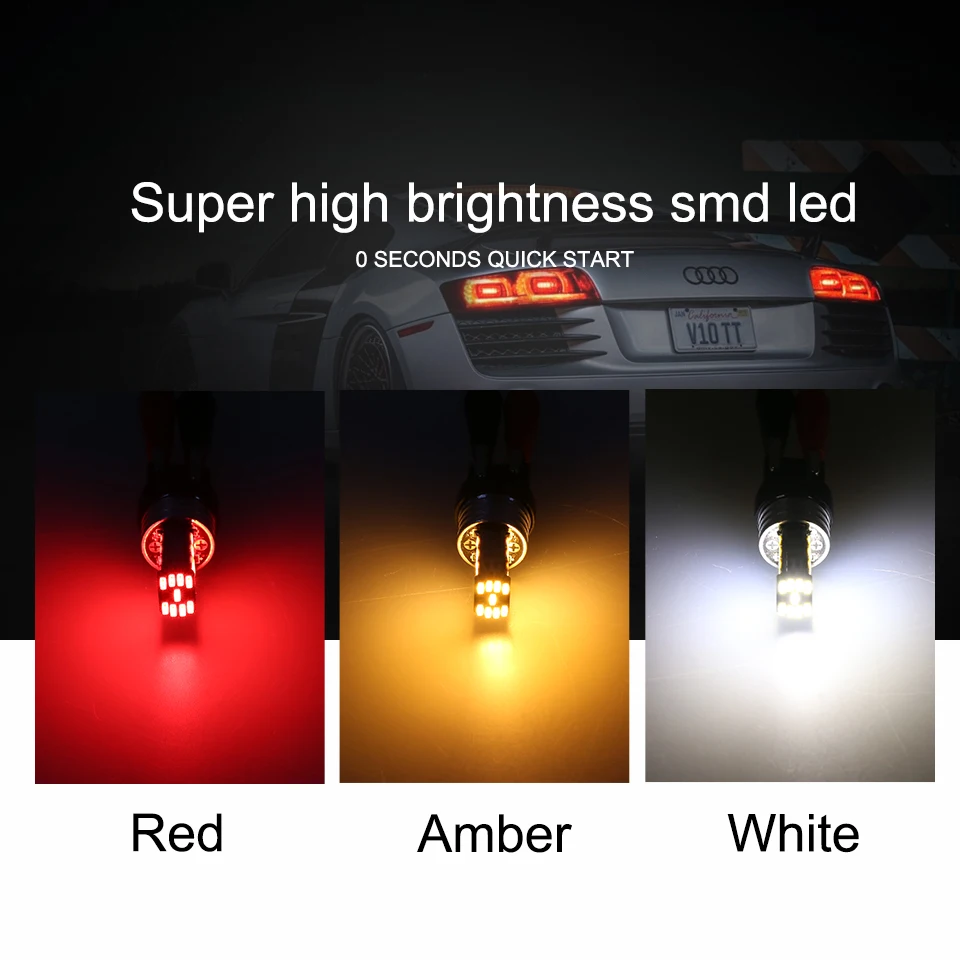 ANMINGPU 2x сигнальная лампа T20 светодиодные лампы W21/5 Вт 7443 Led 7440 W21W WY21W тормоз заднего