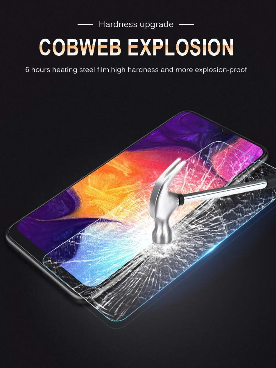 Закаленное Стекло на samsung Galaxy A90 5G A70 A50S A50 A40 A30 A20 M30S A6 A750 A8Plus A7 A750 Экран защитная пленка