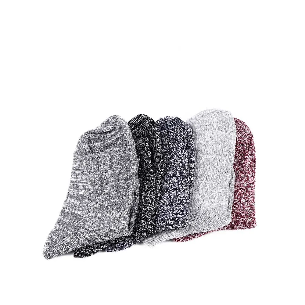 1 пара теплые зимние винтажные мужские носки вязаные крючком хлопковые мягкие