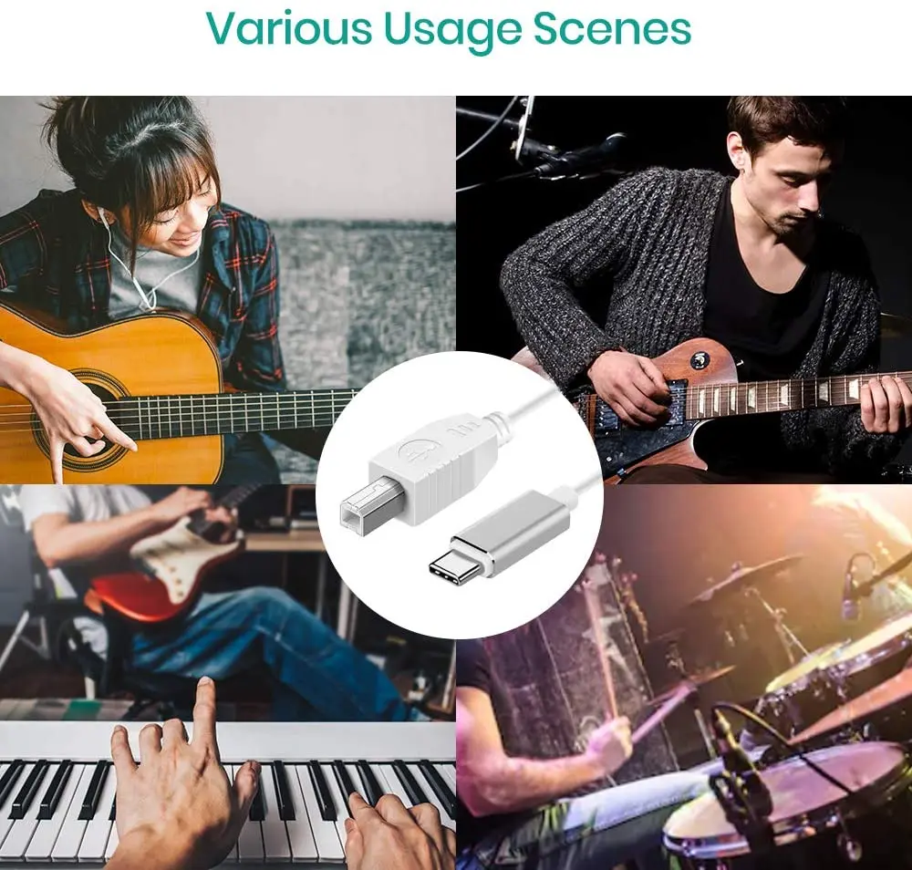 3 фута USB C к B Midi кабель Type Интерфейсный шнур для электронного музыкального