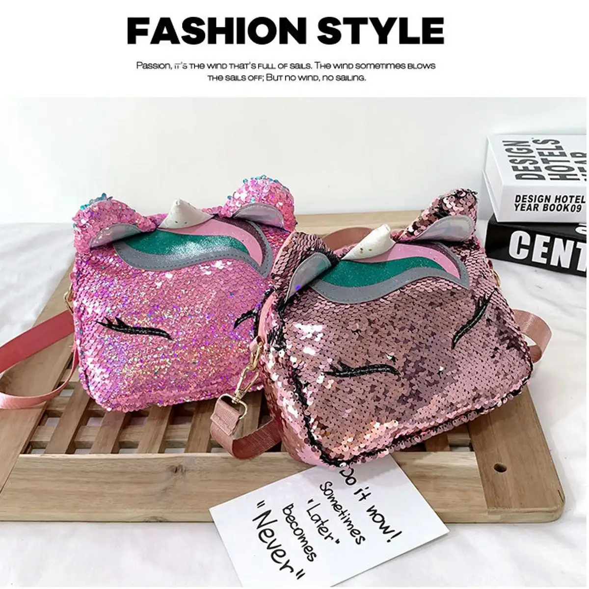 

Cute Unicorns Flap Handbags Womens PU Leather Crossbody Bags Summer Phone Bags Casual Sling Chain Messenger Ladies Shoulder Bags