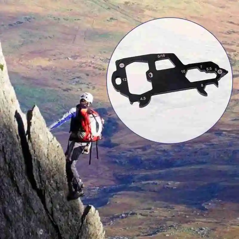 

Outdoor Tool Card, Car Shape Keychain, Accessory Pendant, Multifunctional Edc Tool Card