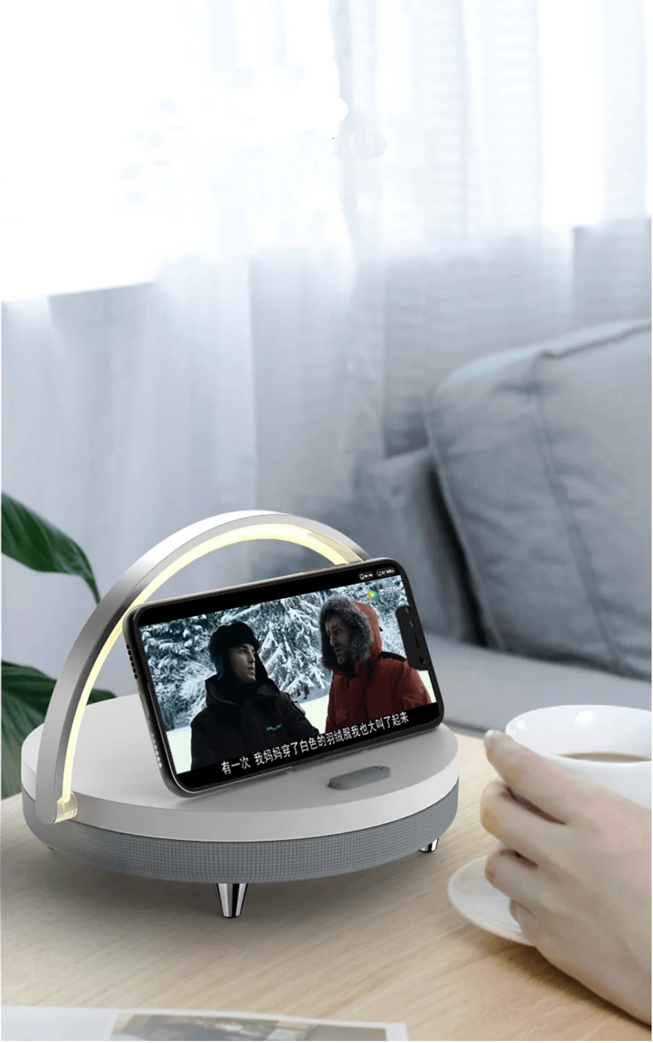 Bluetooth динамик портативный светодиодный с зарядным устройством поддержка TF карты