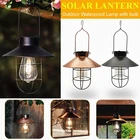 Уличный подвесной Солнечный фонарь в стиле ретро, водонепроницаемый ночсветильник для сада, дорожек с вольфрамовой лампочкой