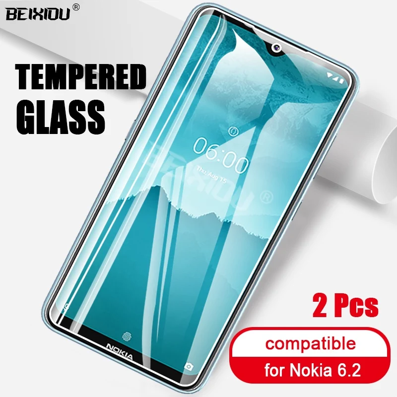 2 шт Полное закаленное стекло для Nokia 6 защита экрана 2.5D 9h NOKIA защитная