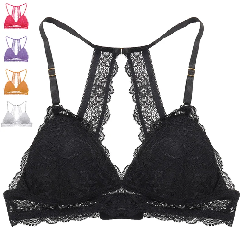 Модный кружевной бюстгальтер Беспроводной спортивный для девочек переходного