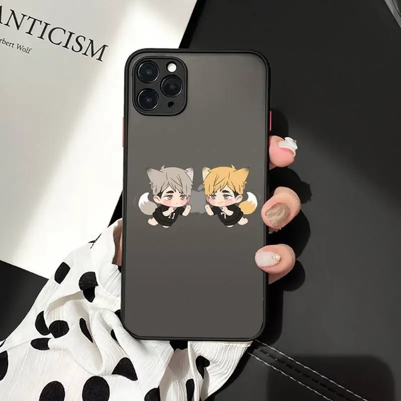 

Volleyball anime cute Haikyuu Phone Case matte transparent For iphone 7 8 11 12 plus mini x xs xr pro max cover