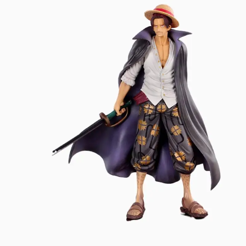 

25cm Anime Figures One Piece Shanks Action Figures Anime Cartoon Collectible Model Toy