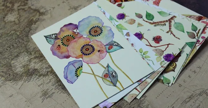 2016 ограниченная по времени открытка s иллюстрация цветы ультра-свежая