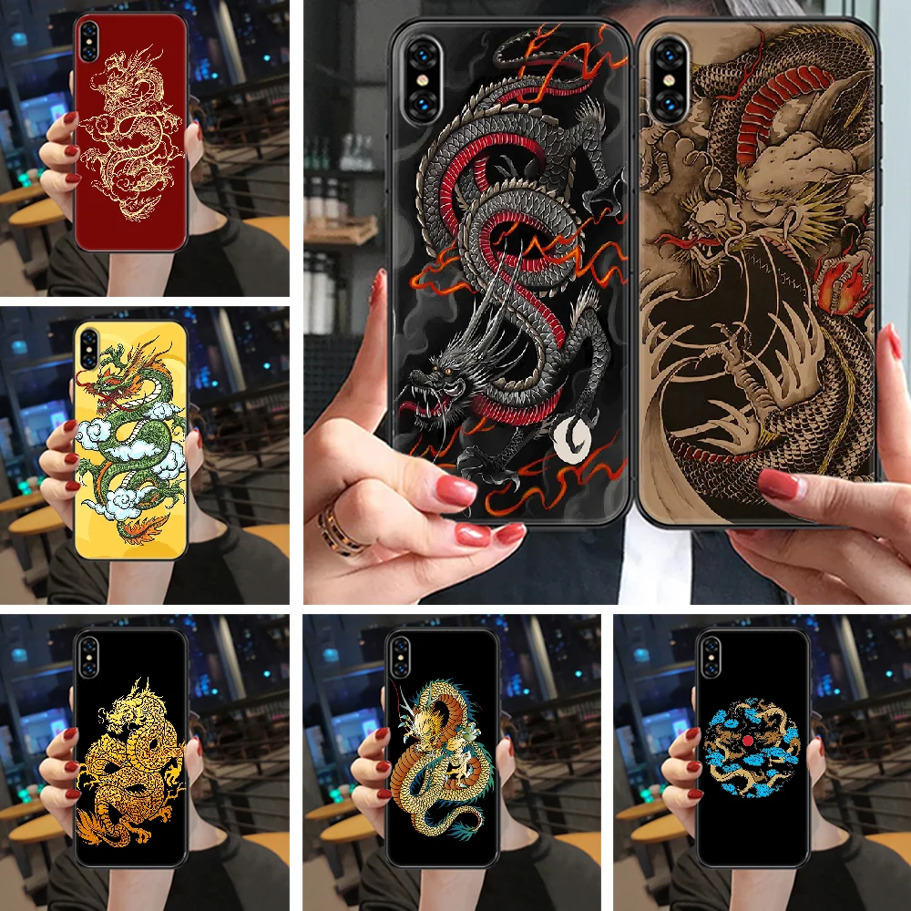 Чехол для телефона с изображением китайского дракона чехол iphone 5 5s se 2 6 6s 7 8 12 mini plus