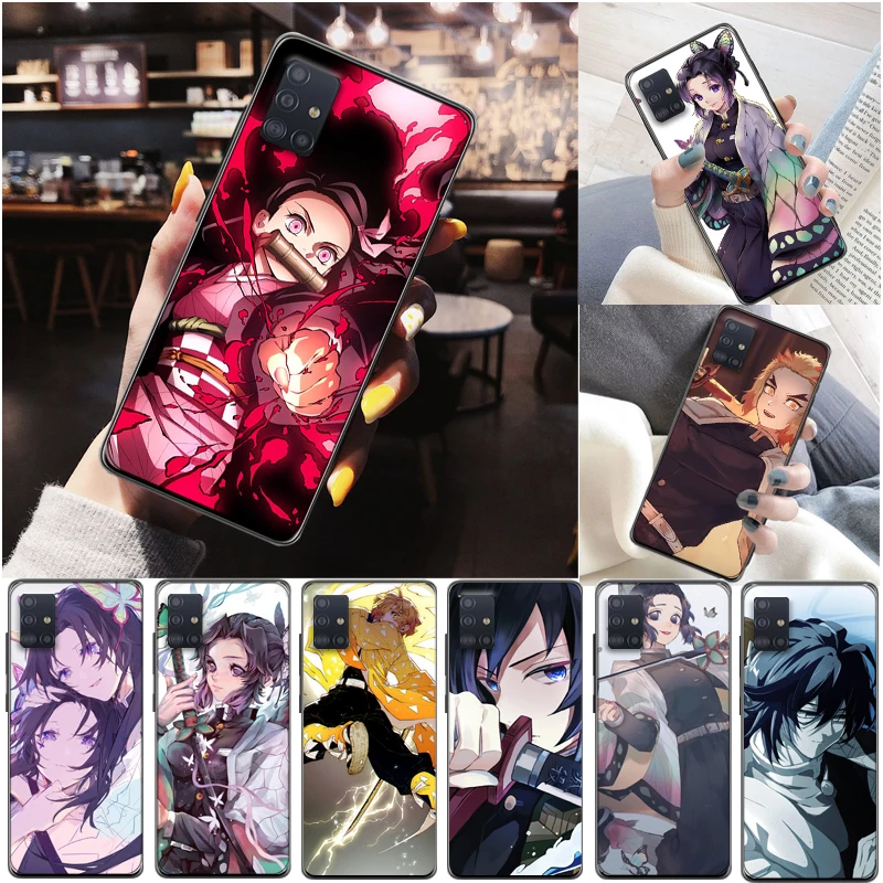 Чехол для телефона Samsung Galaxy A51 A71 4G, рассекающий демонов, Agatsuma Zenitsu Kamado Nezuko Kamado Tanjirou Kimetsu No Yaiba