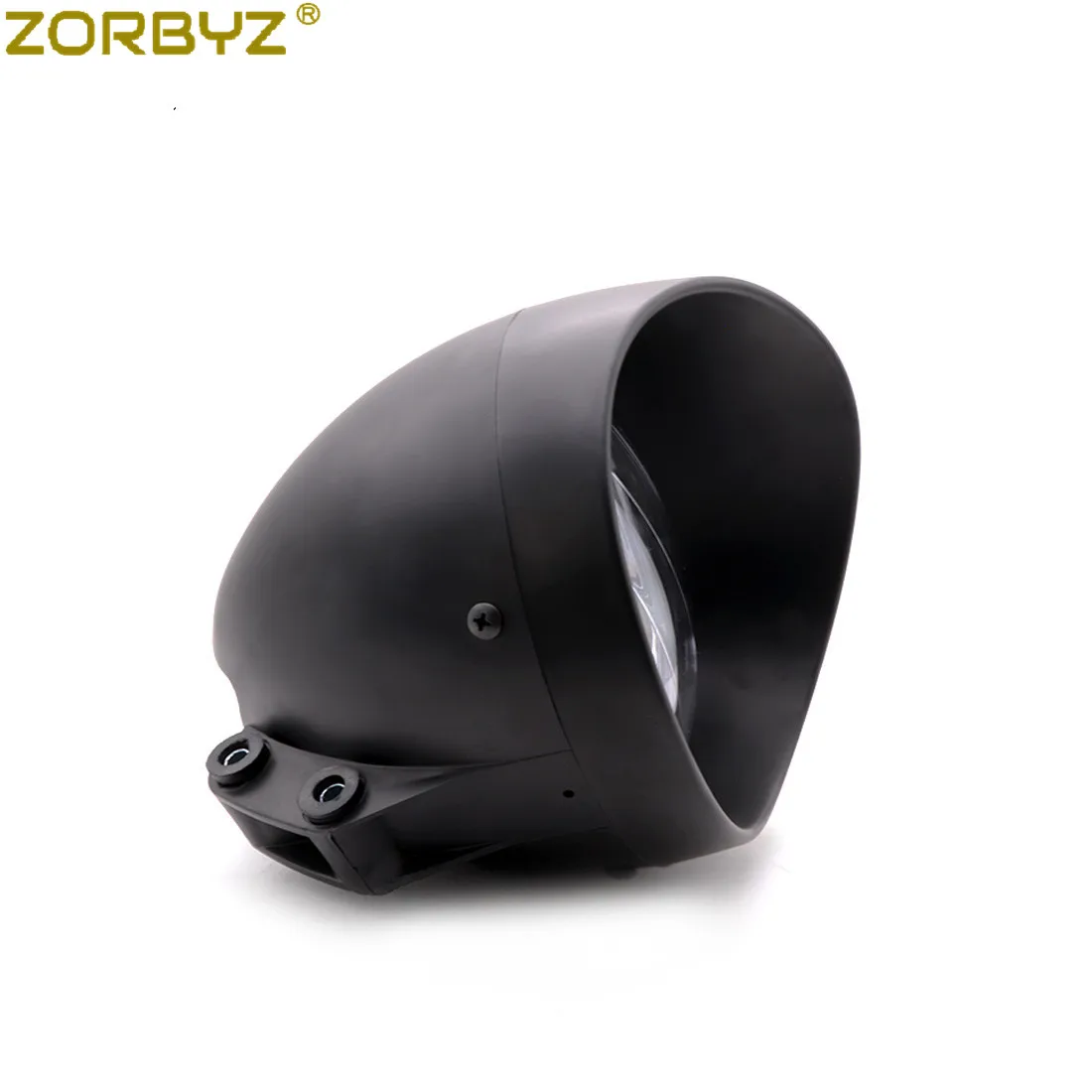 ZORBYZ черный мотоцикл 6," Пуля фара подходит для Harley cruise Honda Steed Shadow на заказ