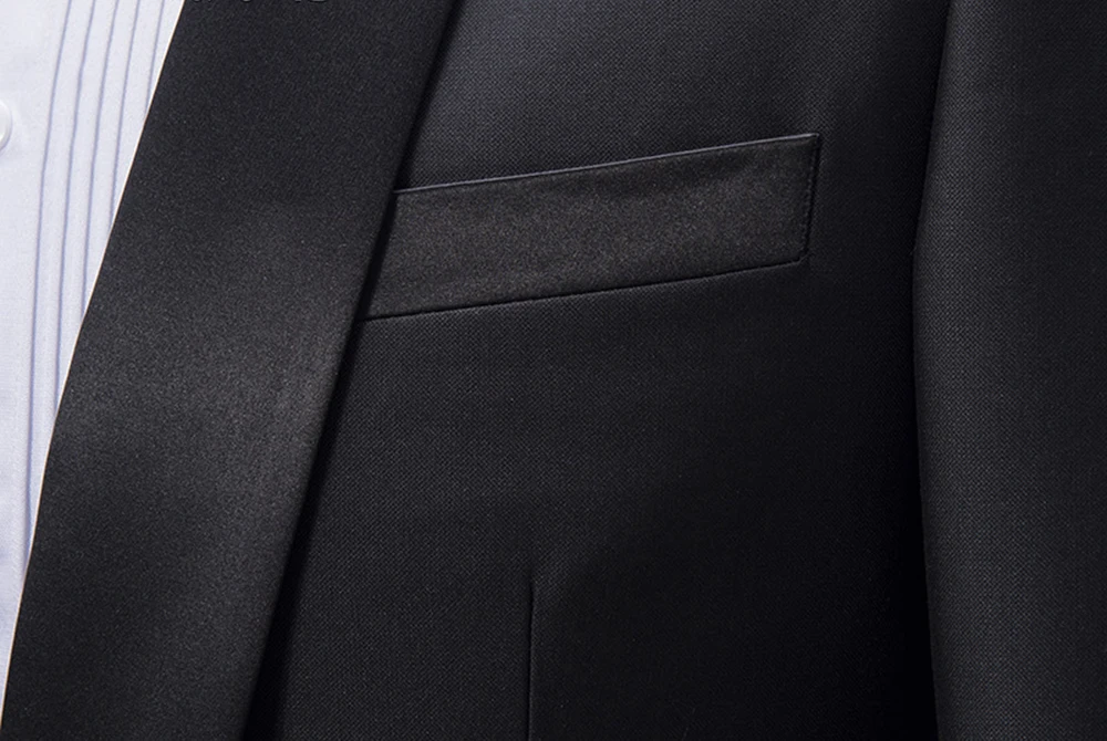 Men‘s Suit 2 Pieces Slim Fit Shawl Lapel Formal Business V Neck Tuxedos Groomsmen for Wedding Suits Men 2019 (Blazer+Pant)
